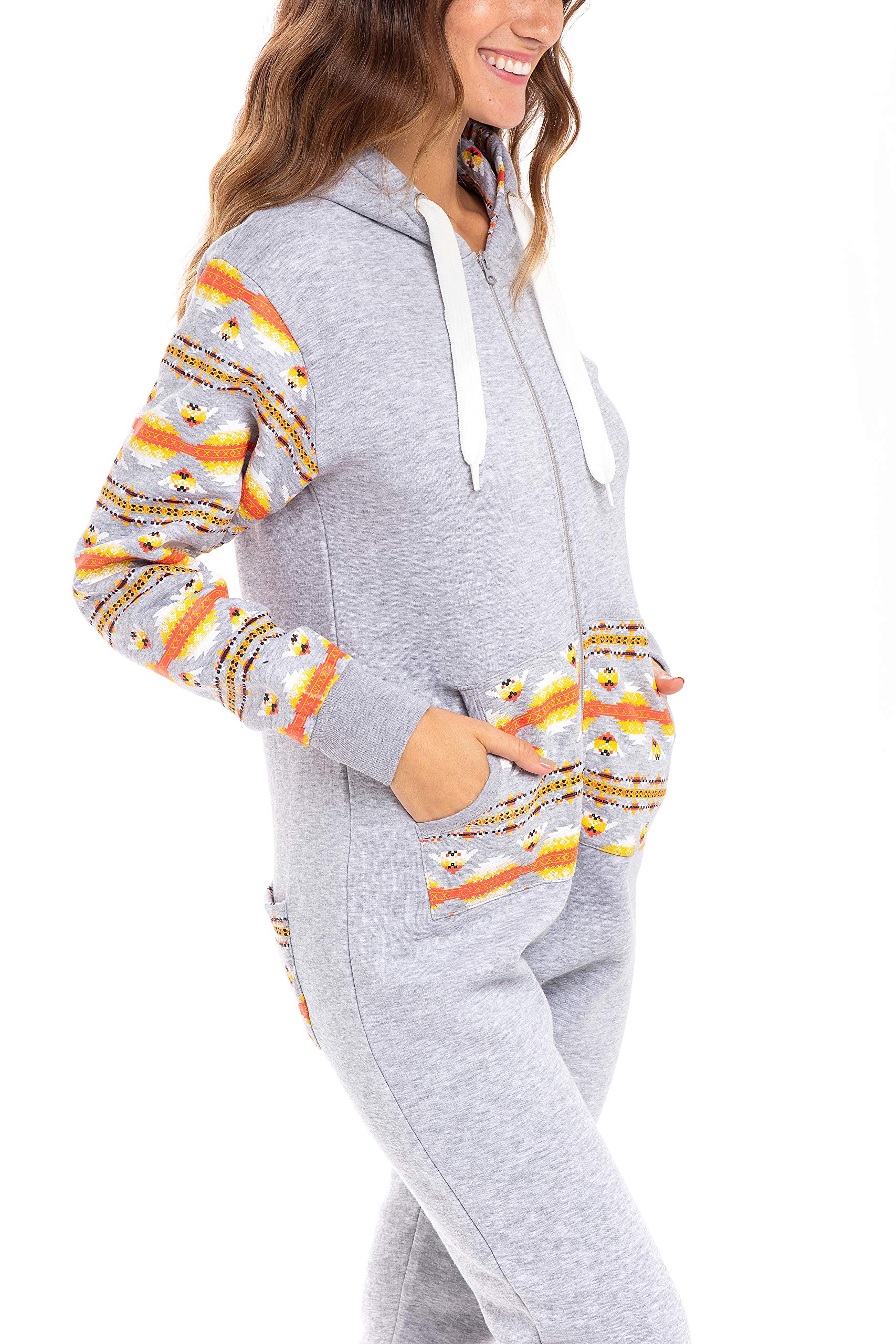 SKYLINEWEARS Tuta Corta da Donna Stampata alla Moda