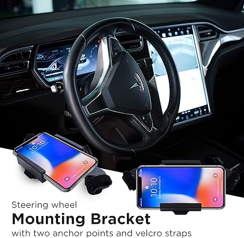 Miniatura 6 de Soporte de teléfono de coche para volante Soporte de teléfono celular para modelo 3 iPhone Android