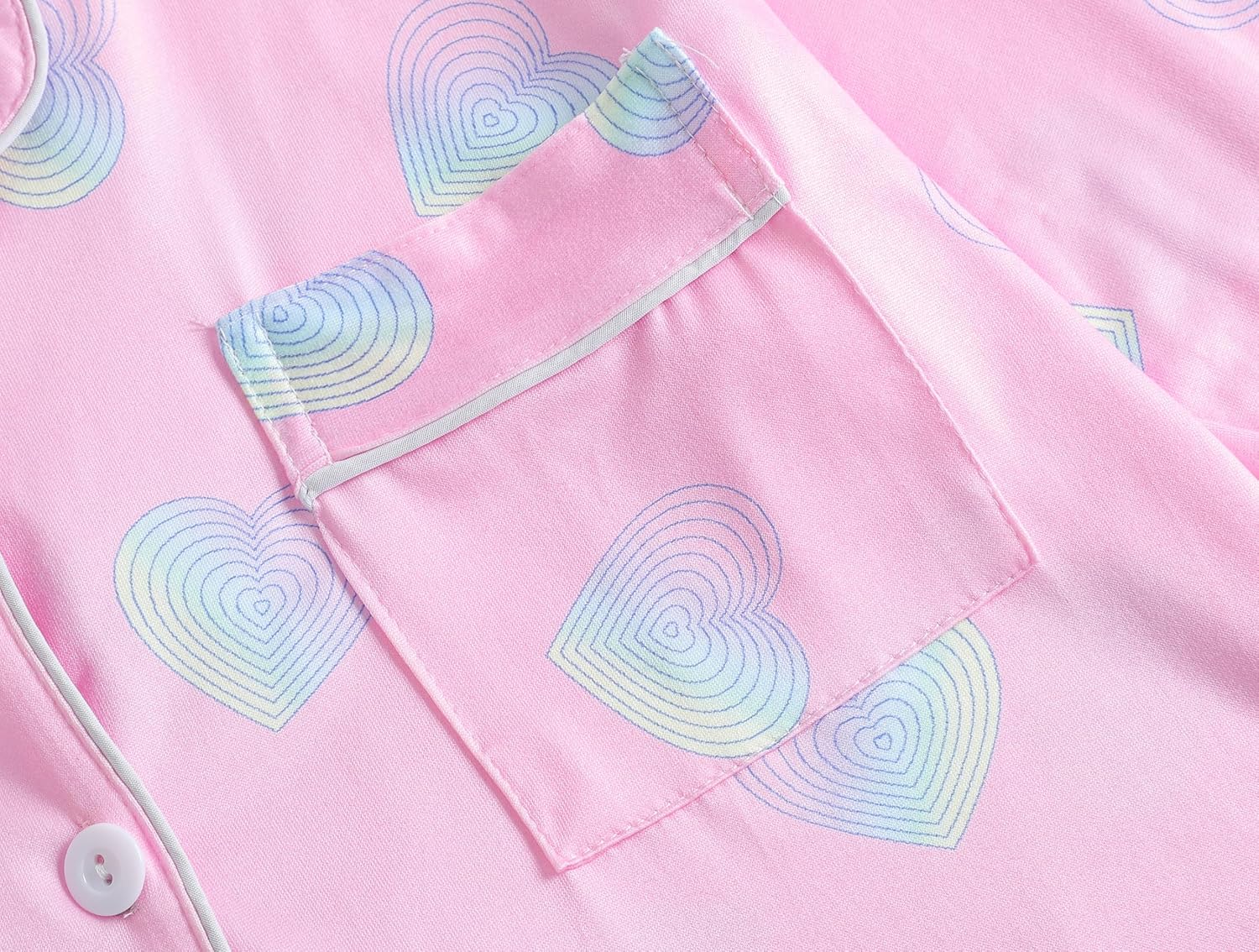 Girls Button Down Long Sleeve Pajama Sets Winter 2PCS Cartoon Sleepwear with Pockets for Teens PJS Size 8 to 16 - Image 3