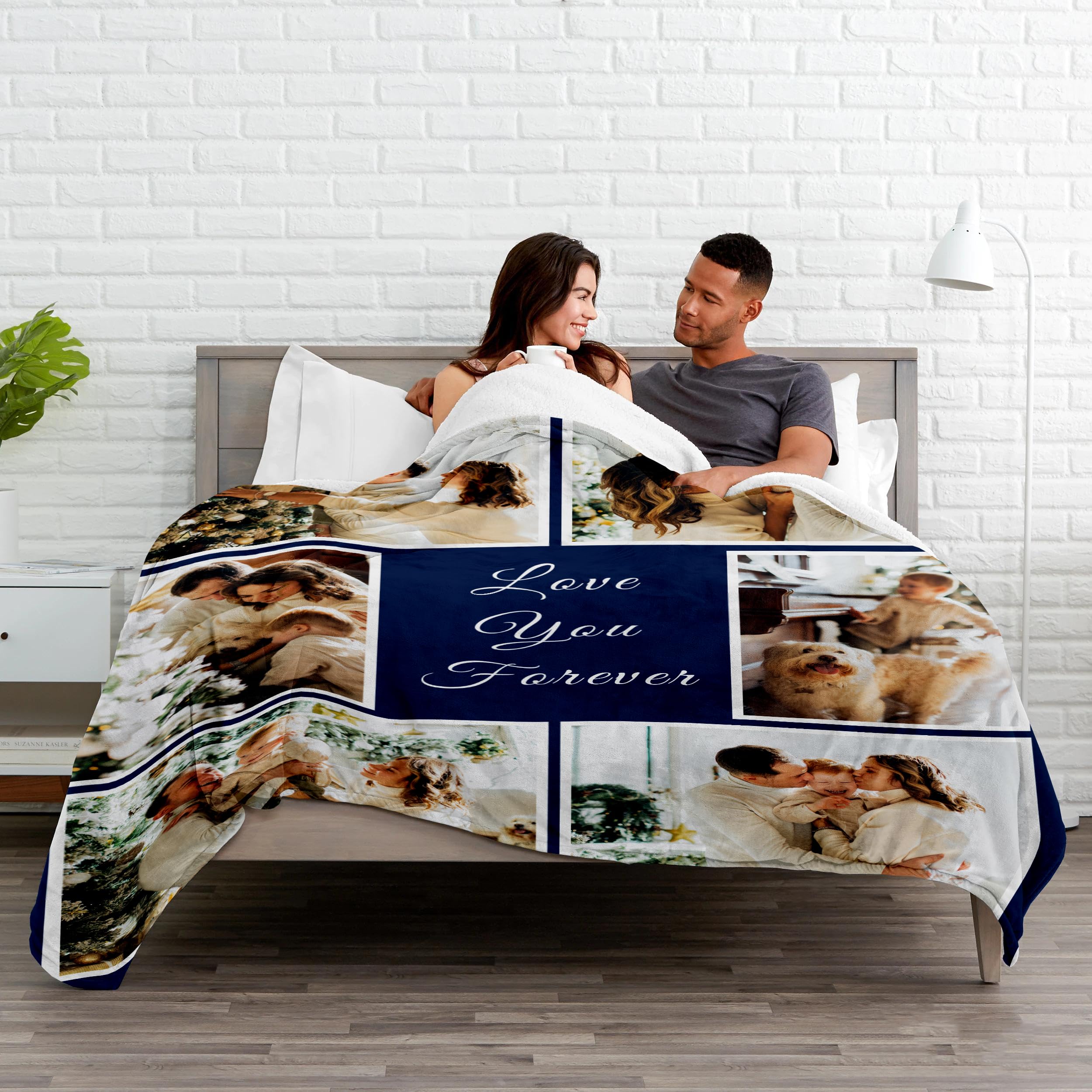 Coperta In Microfibra Personalizzata TURMTF 'A Mio Marito' | 140x180 Cm | Morbida E Calda Con Lettera D'Amore | Regalo Di Natale Compleanno