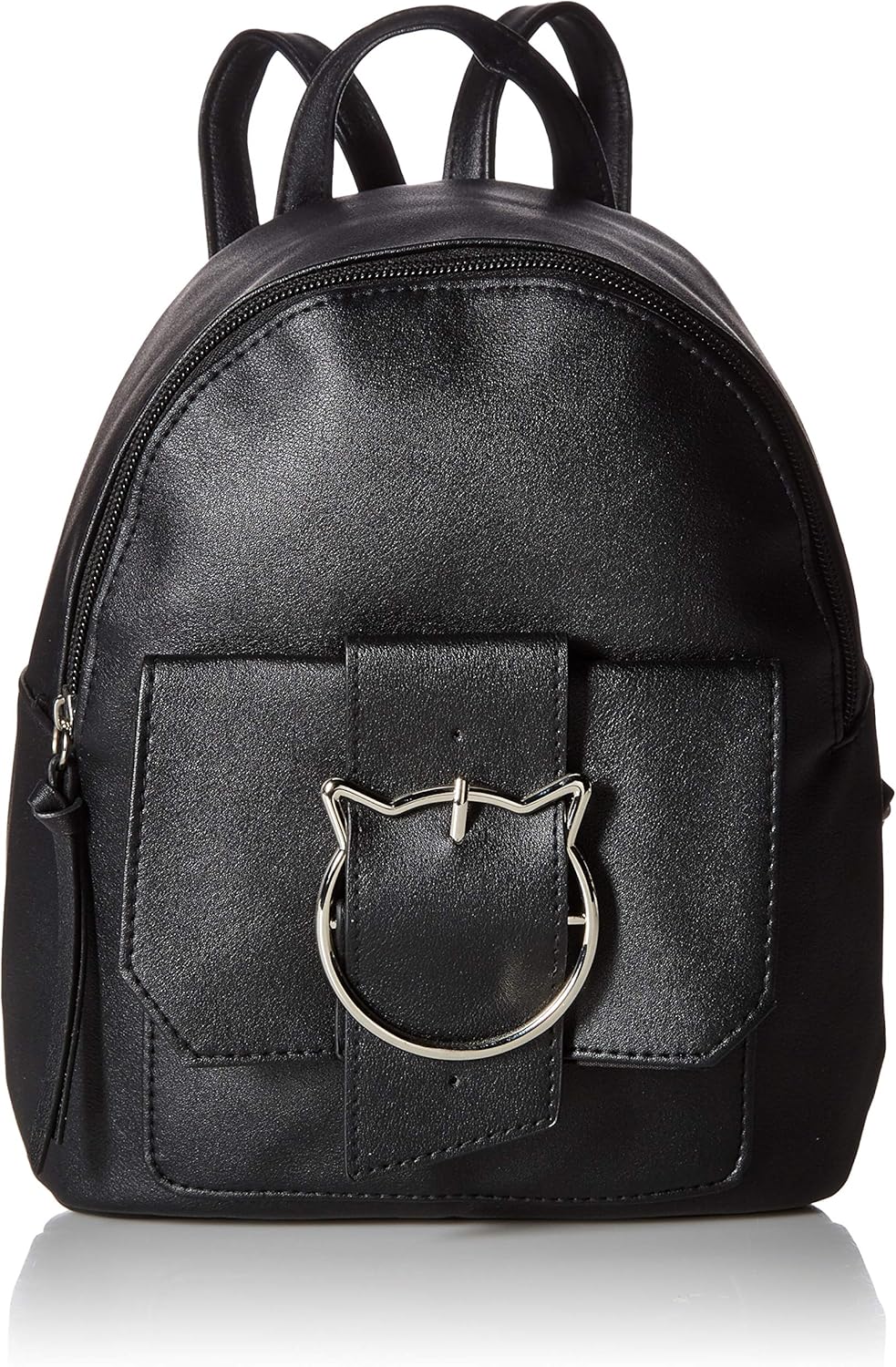 T-Shirt & Jeans Womens Back Pack with Cat Buckle, black
