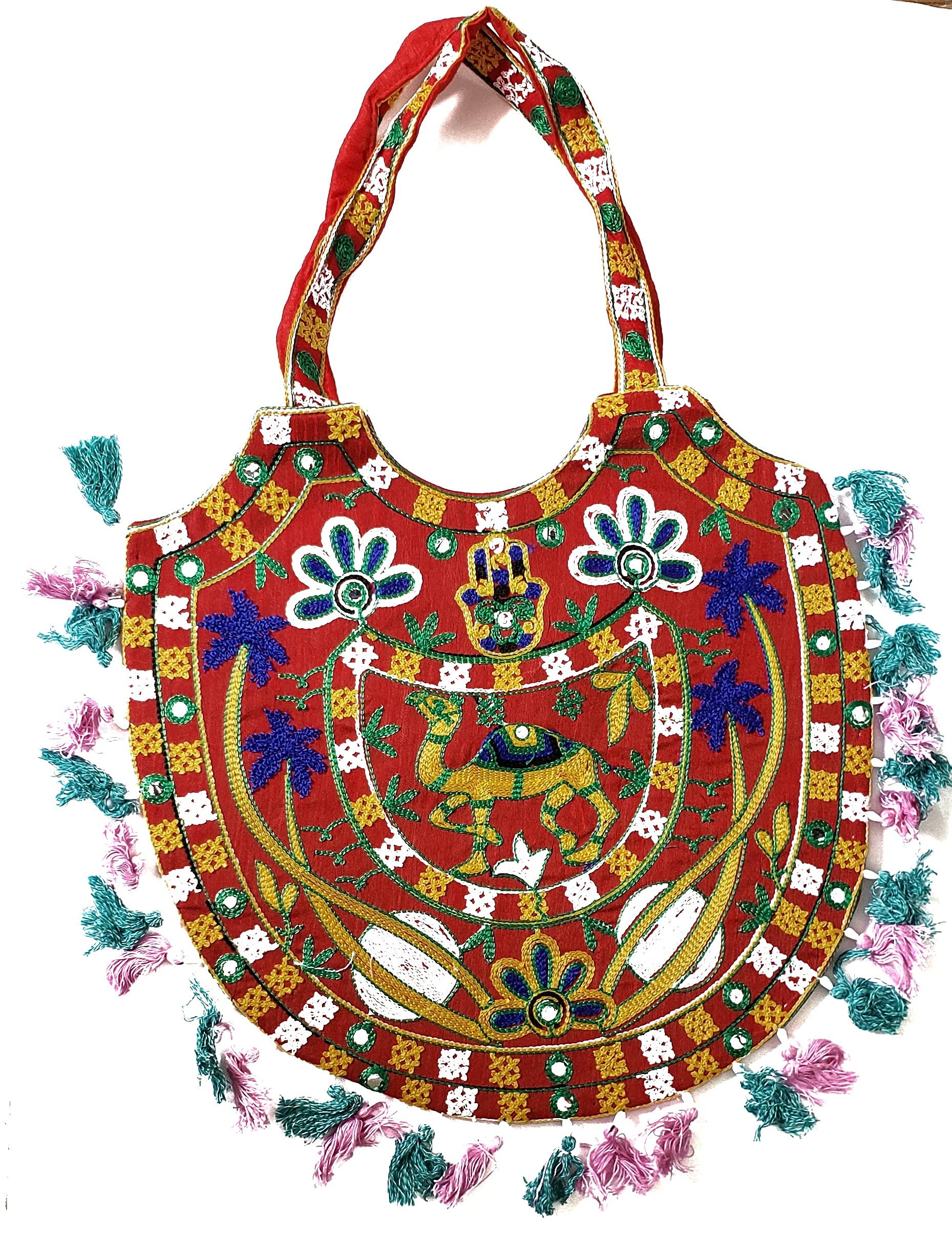 Lassie Ethnic Tote Bag For Women/Girls-(UTH)