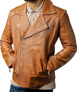 جاكيت جلد للرجال (XXL)