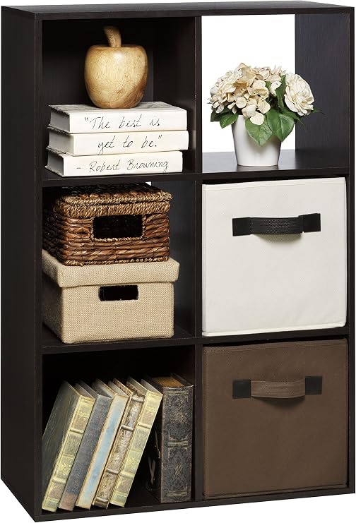 OneSpace 50-612ES 6-Cube Organizer, Espresso