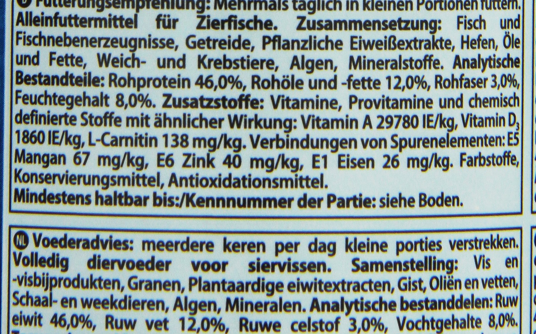 TETRA 196810, Fish feed menu, Nourriture pour poissons, 250ml