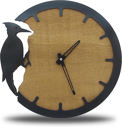 Reloj de pared de pájaro carpintero, decoración moderna del hogar, reloj de pared de animales, reloj de pared de madera, relojes para decoración de