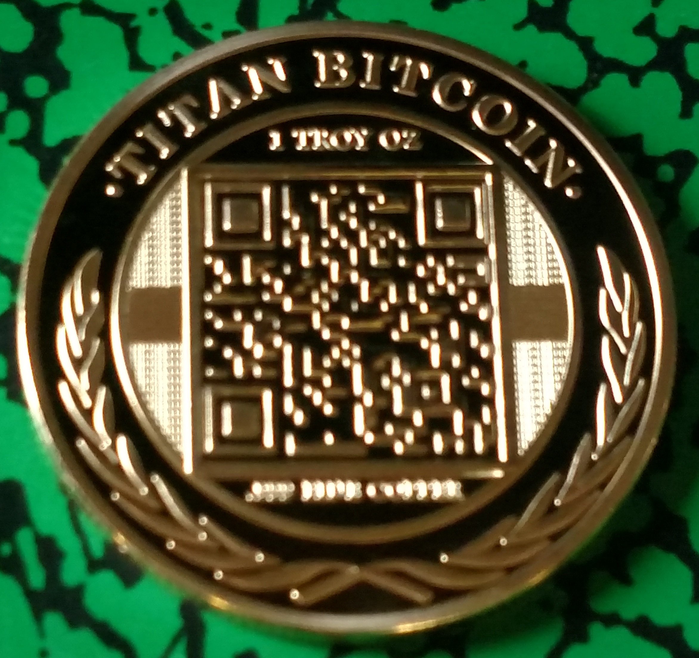 Amazon.com: Bit Coin Titan Gold Plated Challenge Art Coin : Toys & Games