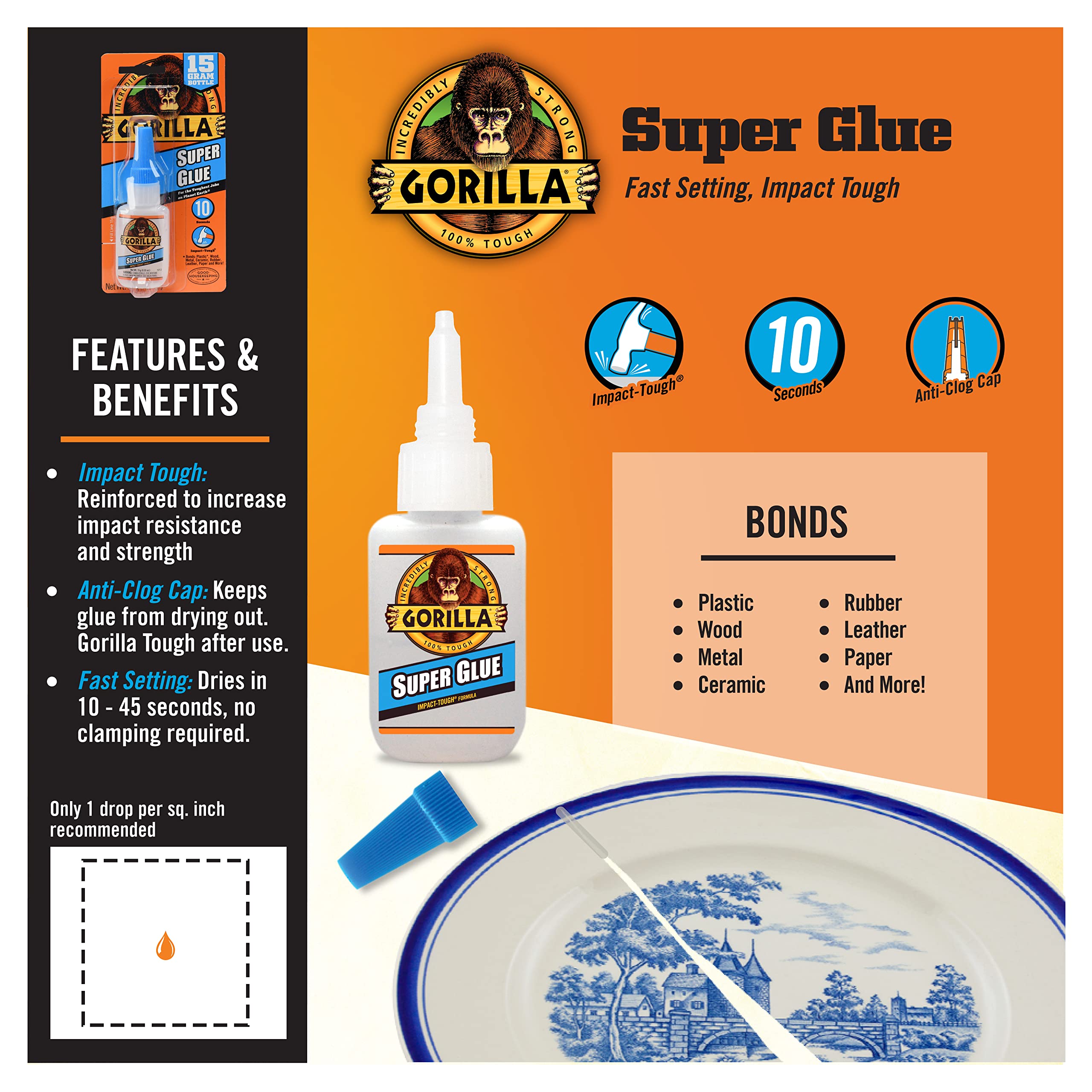 Gorilla 112381 Super Glue 15 Grams