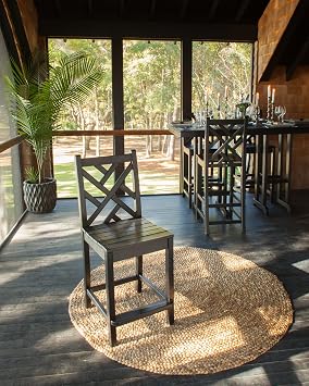 POLYWOOD Chippendale Counter Chair, Black