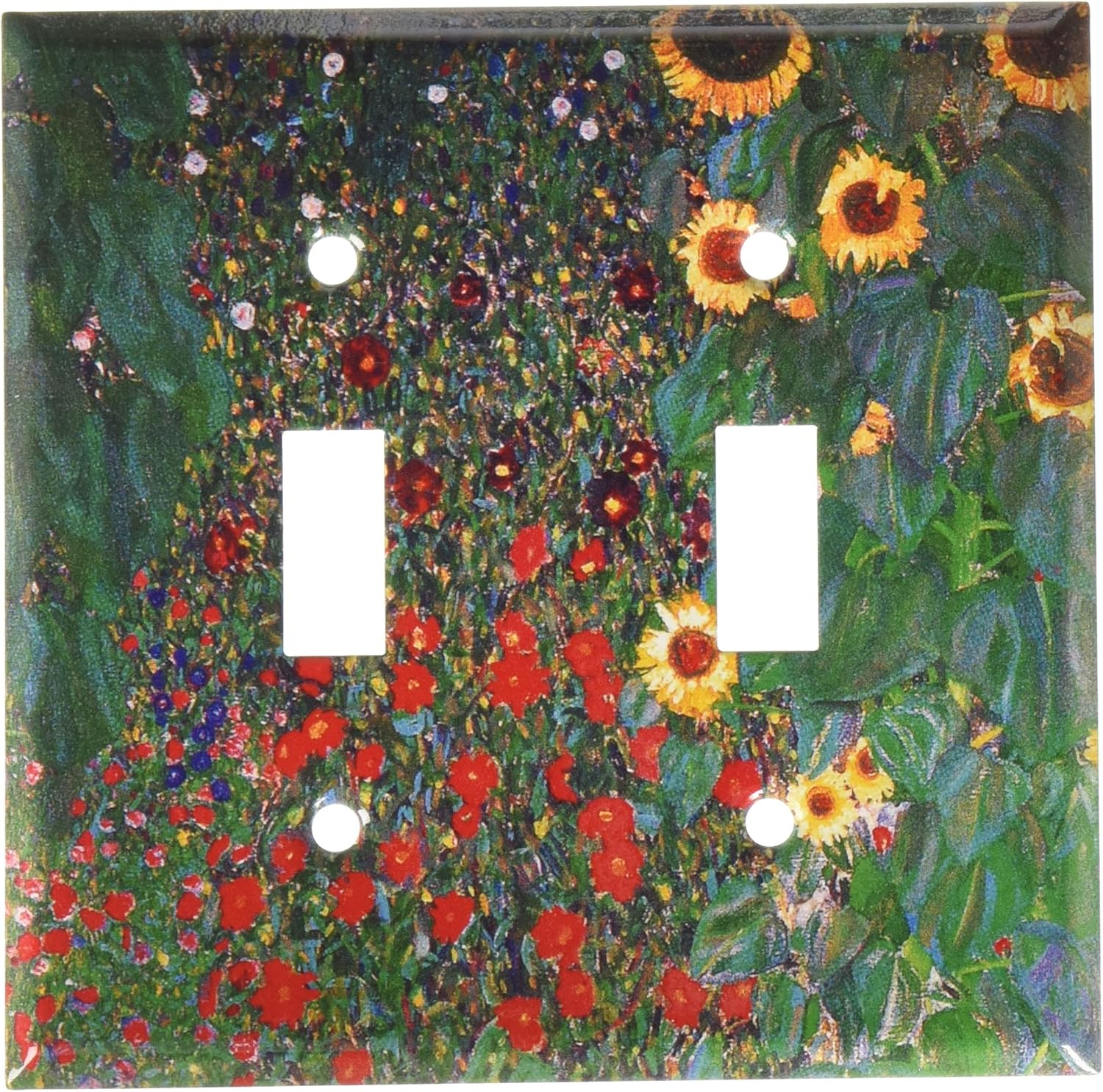 Art Plates - Klimt: Sunflowers Switch Plate - Double Toggle