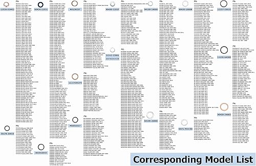 Miniatura 4 de Dsnaduo Juego de 200 piezas de 18 tamaños para tapones de drenaje de aceite maestro para Toyota, Subaru, Chevrolet Reemplazar 90430-12031, MD050317,