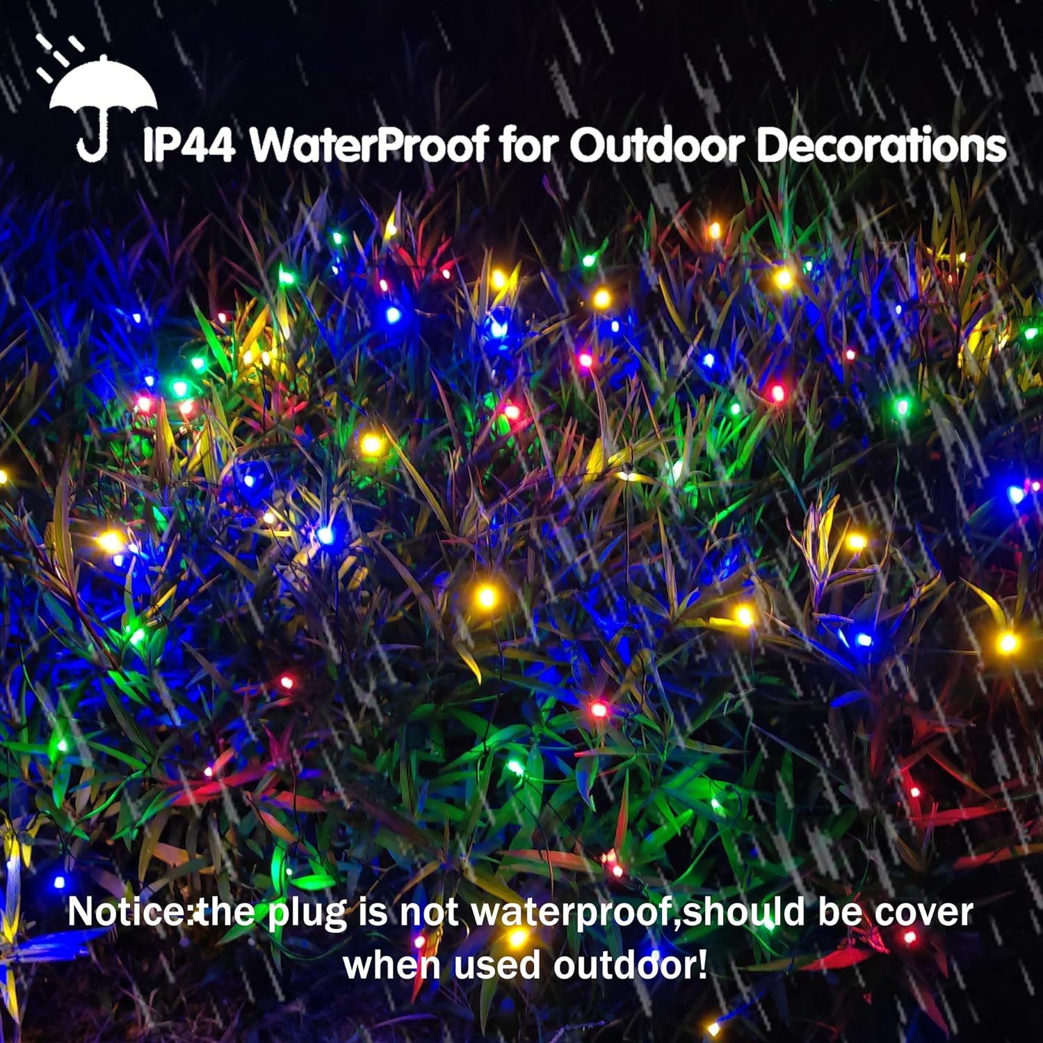 HISHINY LED Christmas Net Lights Outdoor,5ftx5ft 100LED Green Wire, Connectable Indoor Outdoor Bush Mesh Net Lights String for Halloween Christmas Party,Shrub,Yard,Tree (Multicolor)