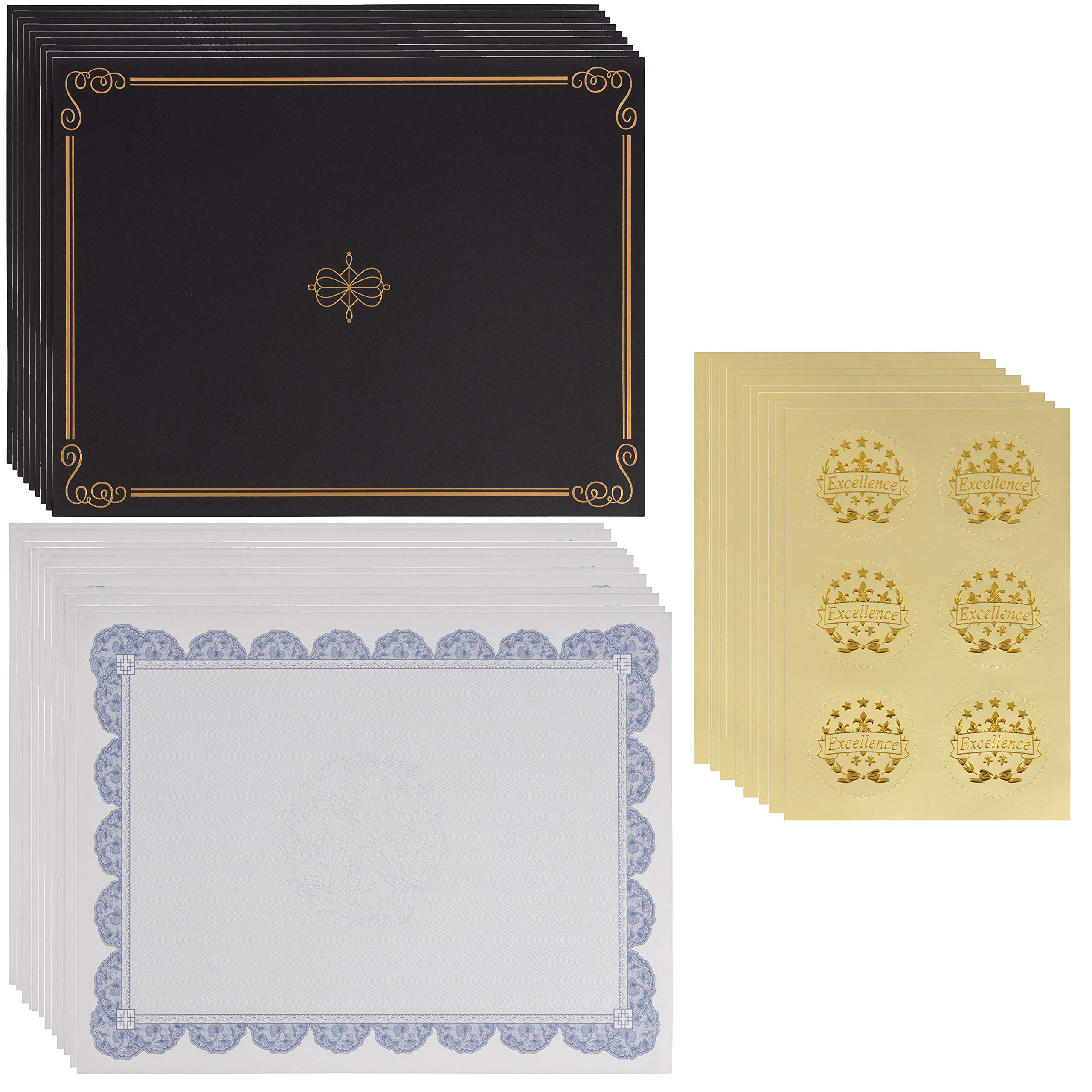 Buy Certificate Papers and Holder Set 24Pack Award Certificates with