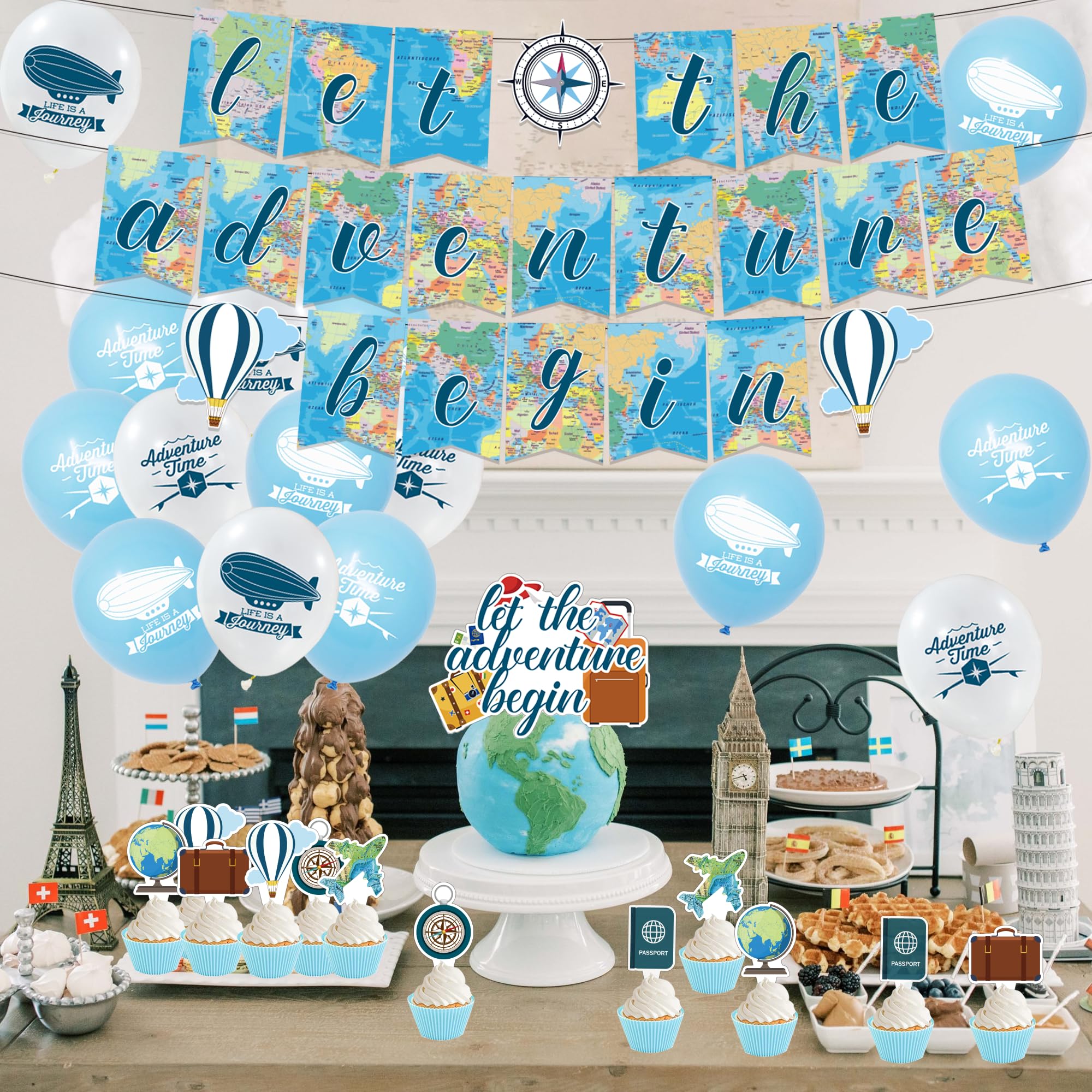 Decorazione Per Torta Viaggiatori - Decorazione Per Torta Viaggio, image size:2000x2000