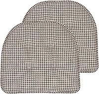 Vista 147 de Sweet Home Collection - Cojín de espuma viscoelástica para silla con capitoné, antideslizante, parte trasera de goma, en forma de U, 17 x 16 Gris