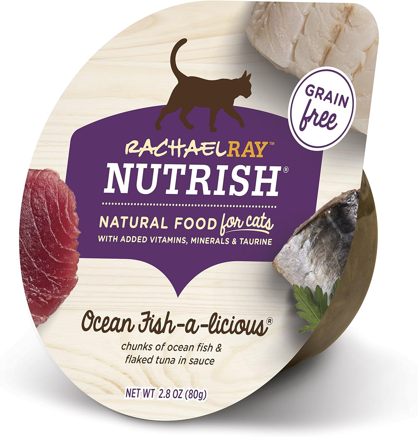 Rachael Ray Nutrish Natural Wet Cat Food, Ocean Fish-A-Licious Recipe, Grain Free, 2.8 Ounce (Pack of 24)