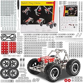 MALUVRIAN Erector Set for Boys - Girls | Metal Model Kits for Adults Teens and Advanced Kids Stem Toys | Build A Car Plane or Excavator | Educational Toys | Engineering Toys | Building Kit