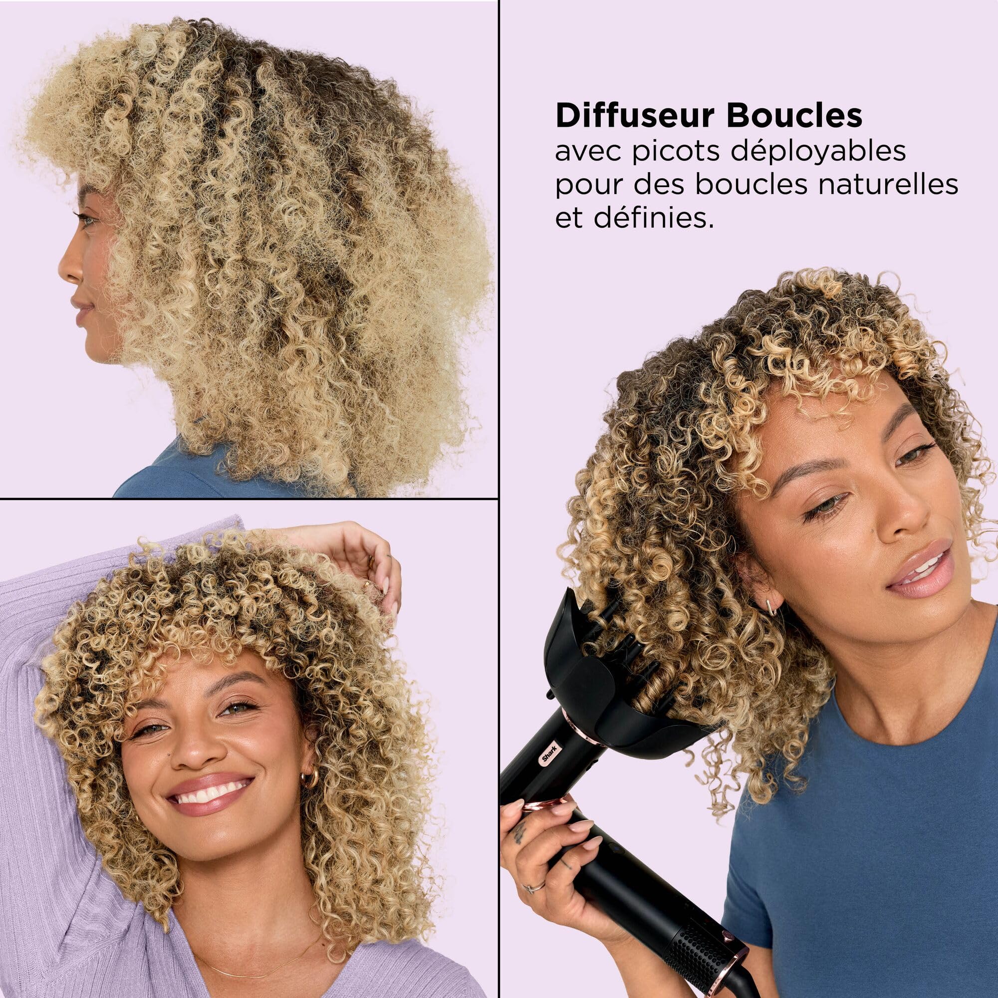 Shark FlexStyle Air Styler et Sèche-cheveux, Boucleurs Auto-Wrap, Brosse Ovale, Concentrateur, sans Dommage Thermique, Tous types de cheveux