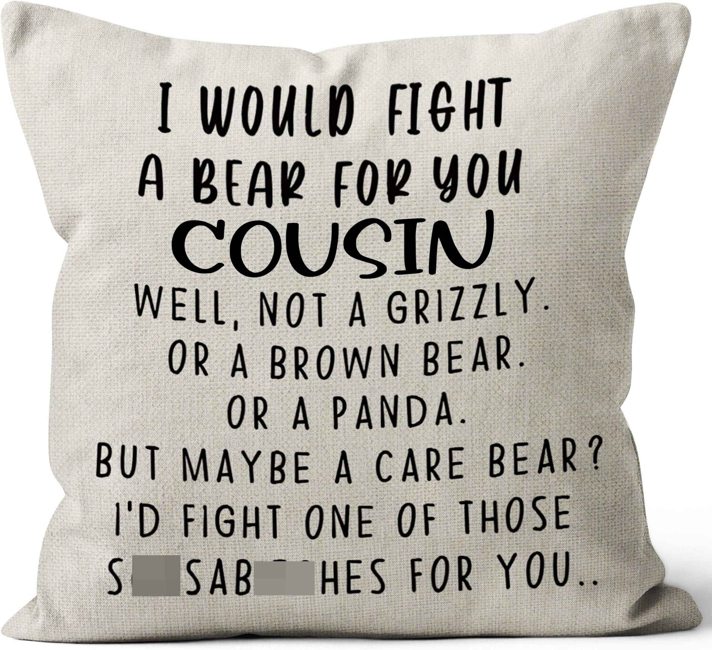 Cousin Gifts - Pillow Covers 18x18, Women Cousins' Friends Gifts