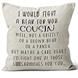 Cousin Gifts - Pillow Covers 18x18, Women Cousins' Friends Gifts