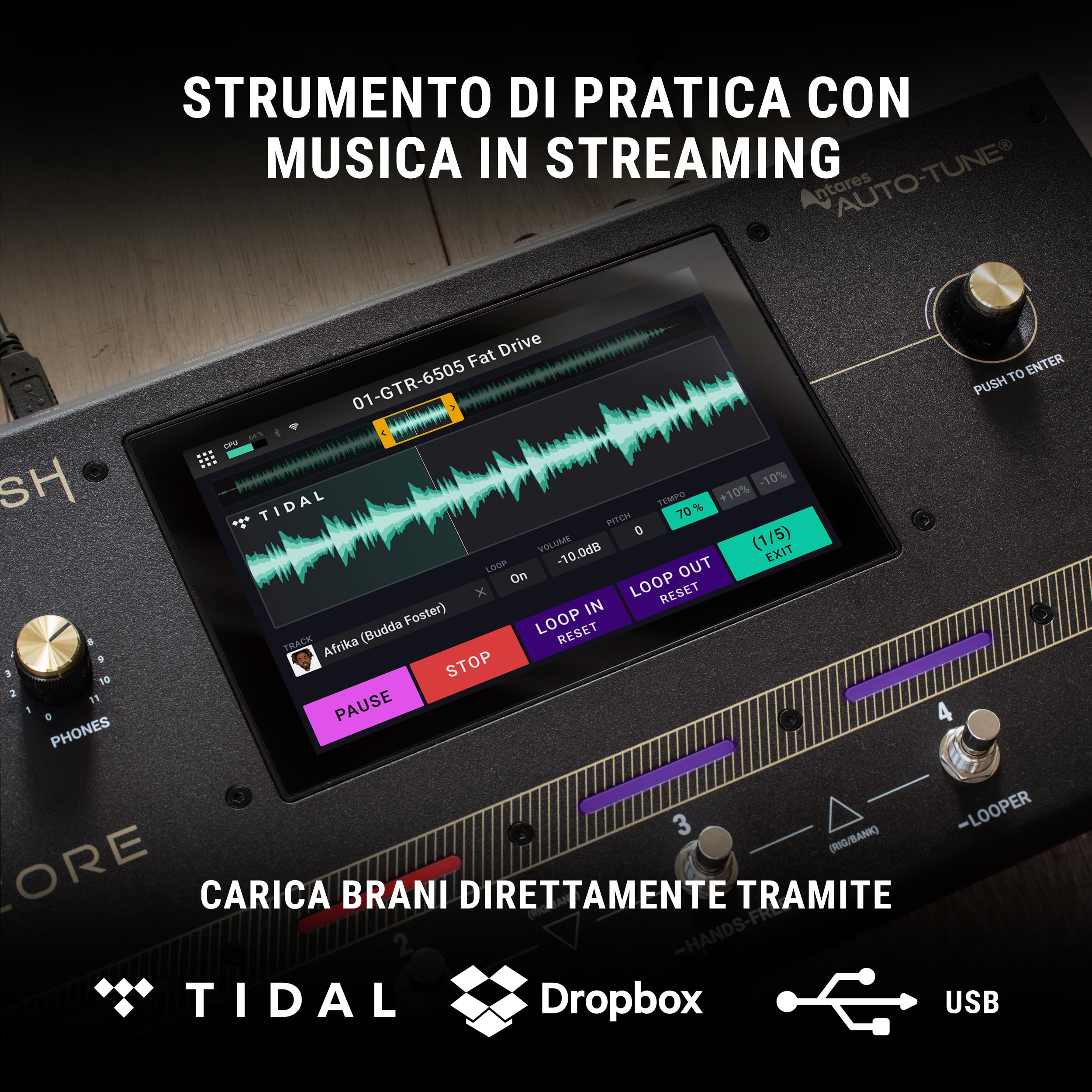 HeadRush Core - Pedaliera Multieffetto e Amp-Modeler per Chitarra e Voce con Cloning, Looper, Antares Auto-Tune, Wi-Fi, Touchscreen, Bluetooth
