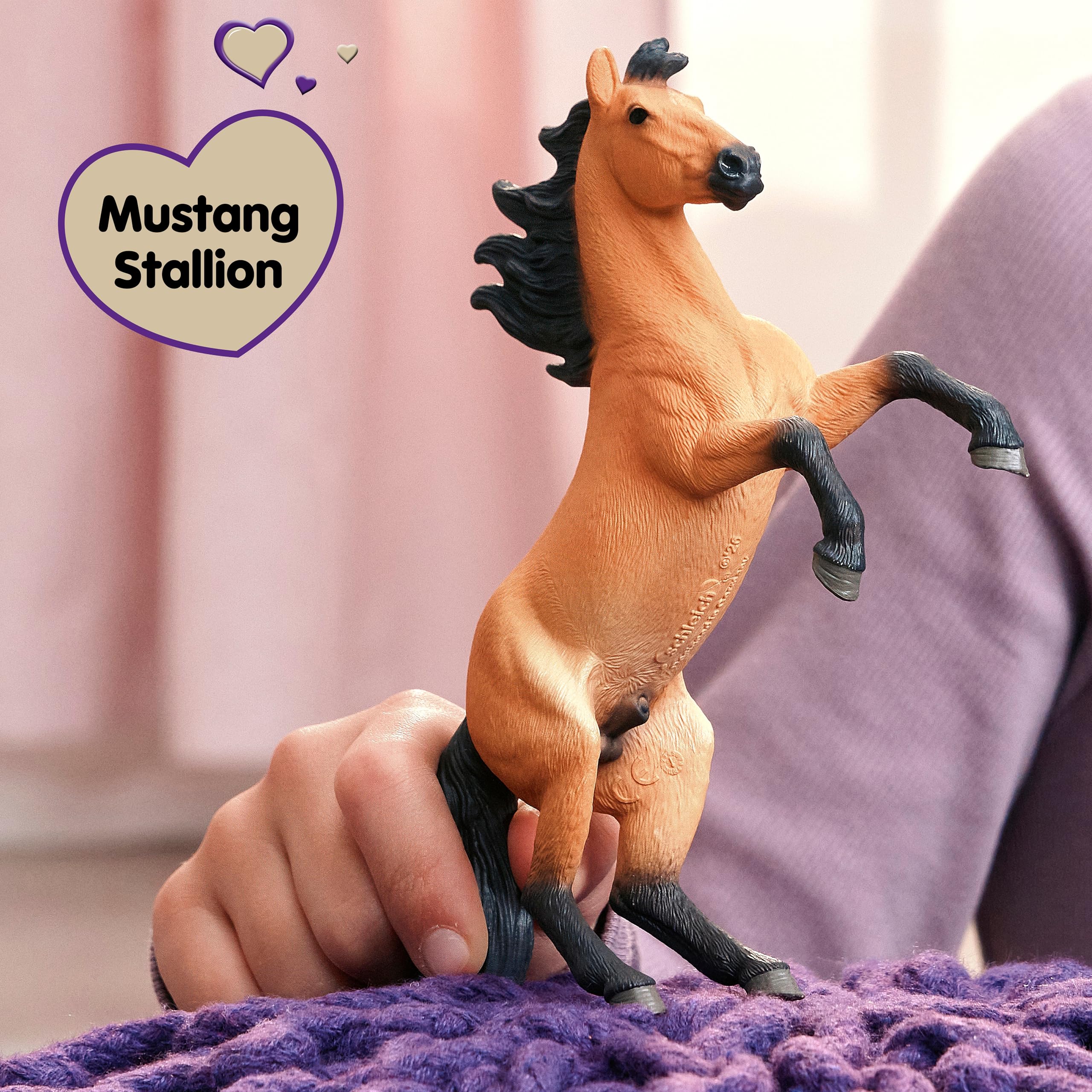 schleich Horse Club | Mustang Hengst 14921 | detailgetreues Pferd | Geschenk für Mädchen und Jungen | Deko & Sammelfigur | schleich Pferde Spielzeug für Kinder ab 5 Jahren | 12 x 5 x 16 cm - 4