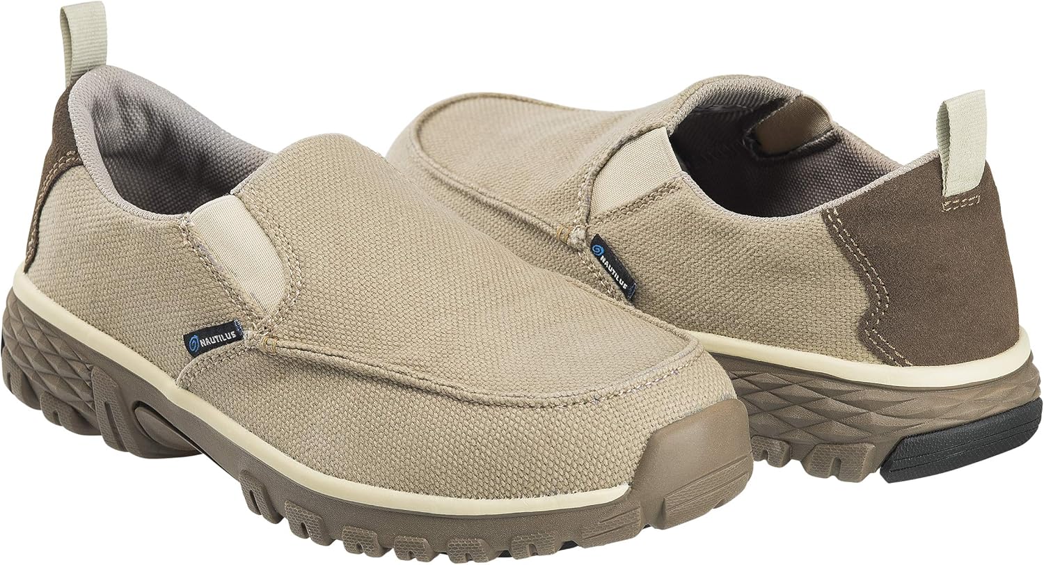 Nautilus Safety Footwear Breeze N1610 Men's Alloy Toe EH Slip-On Work Shoes, 11 W