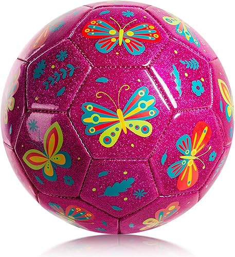 Balón de fútbol para niños, tamaño 2, 3, 4, unicornio con purpurina, dinosaurio, para niños pequeños de 1 a 3, 3, 8, 8 a 12 años, pelota inflable