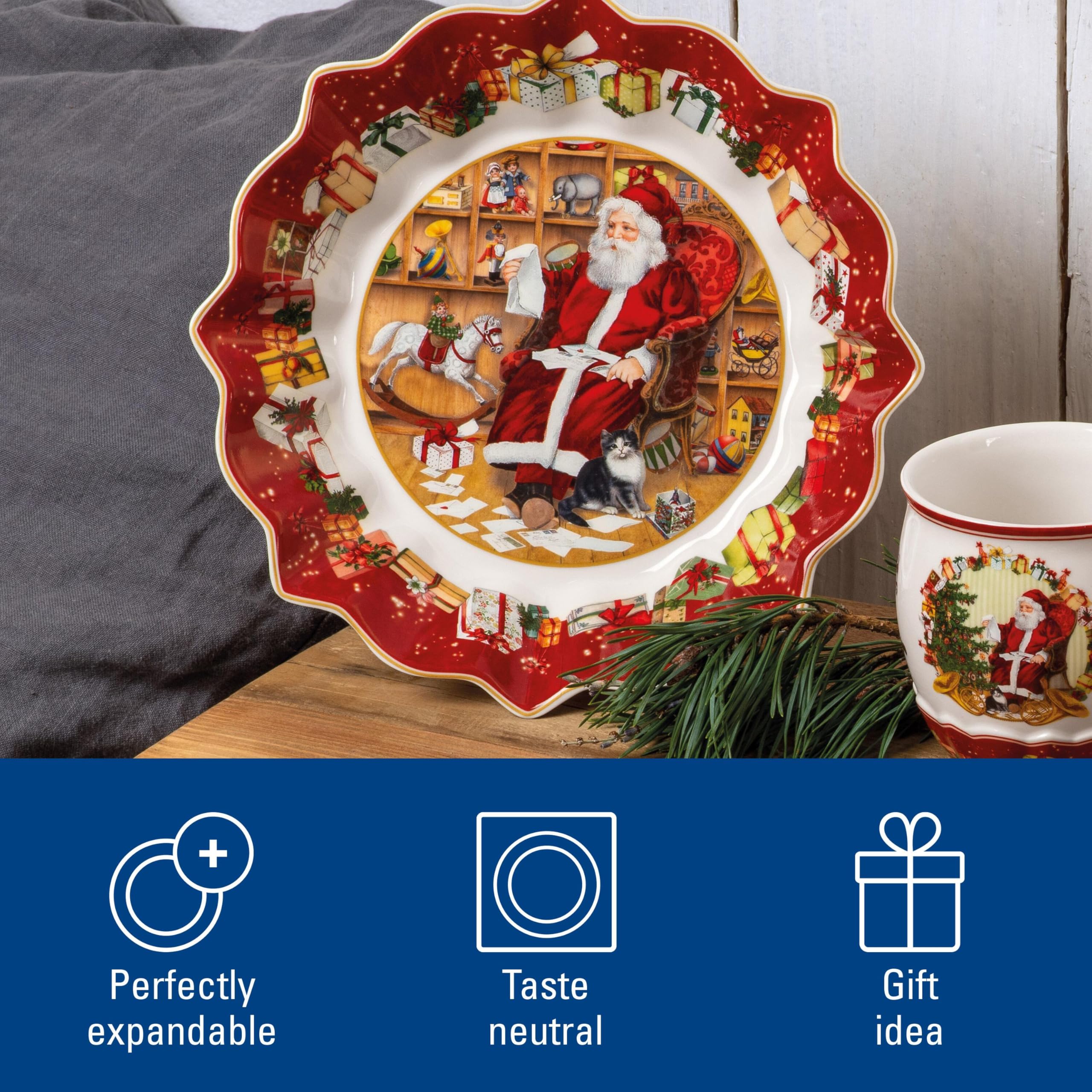 Villeroy & Boch Talerz, Porcelana, Wielokolorowy, Ø 25 cm
