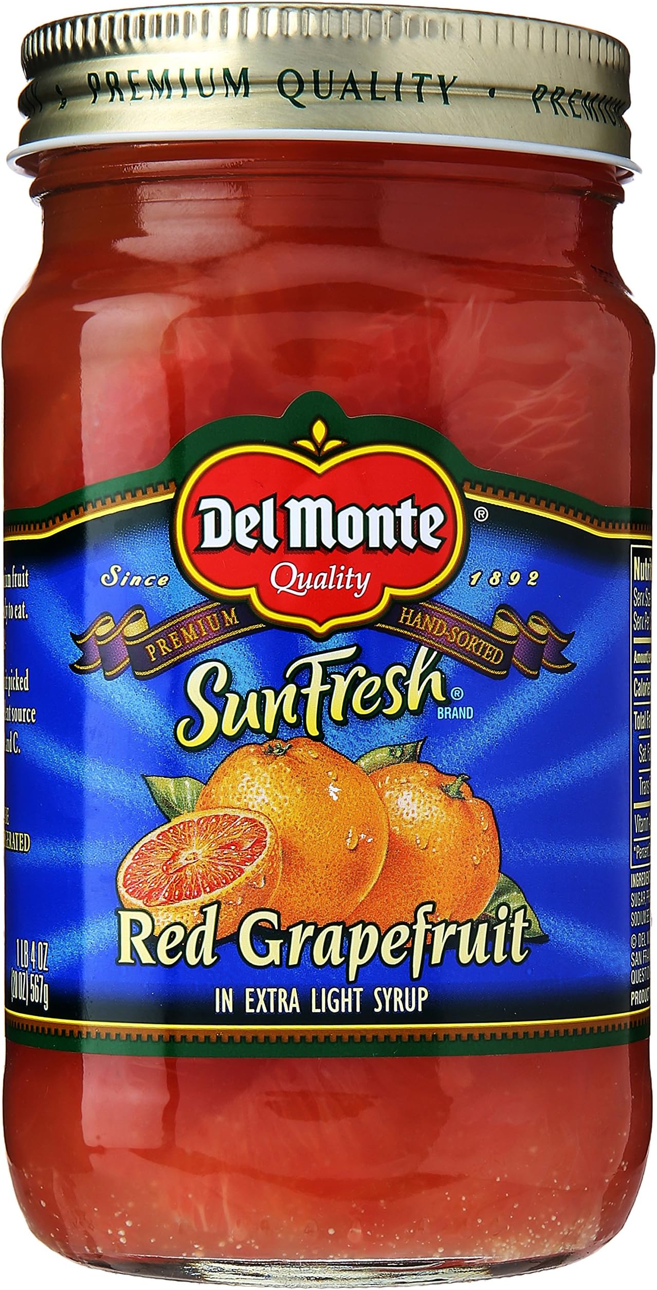 Sunfresh in Extra Light Syrup Red Grapefruit, 20 Ounce