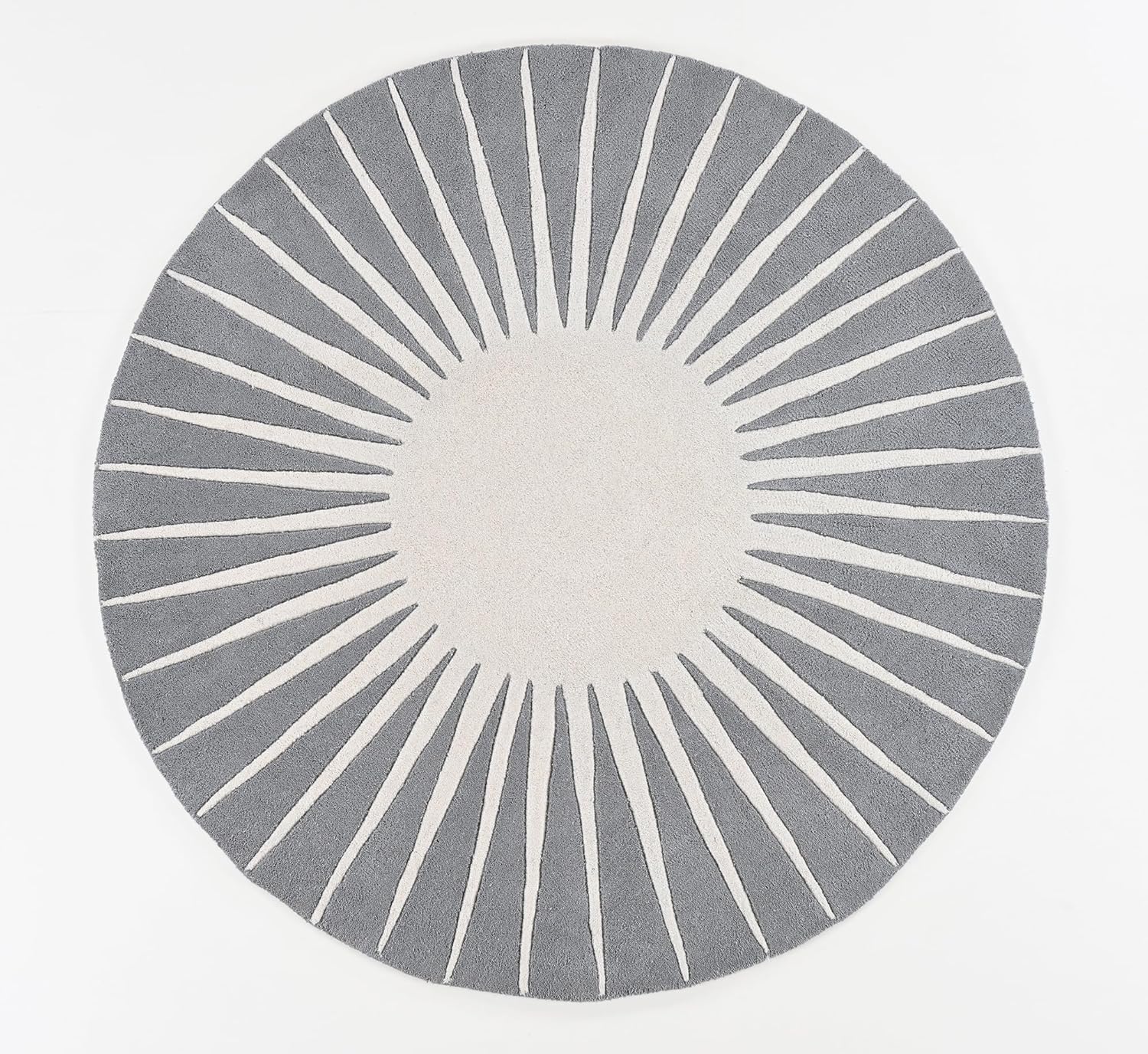 Restoration and Renovation Modern Round Area Rug – Hand-Tufted with 100% NZ Wool, Thick & Soft Circular Carpet for Living Room, Bedroom & Dining Room Decor (Grey, 10' Round)