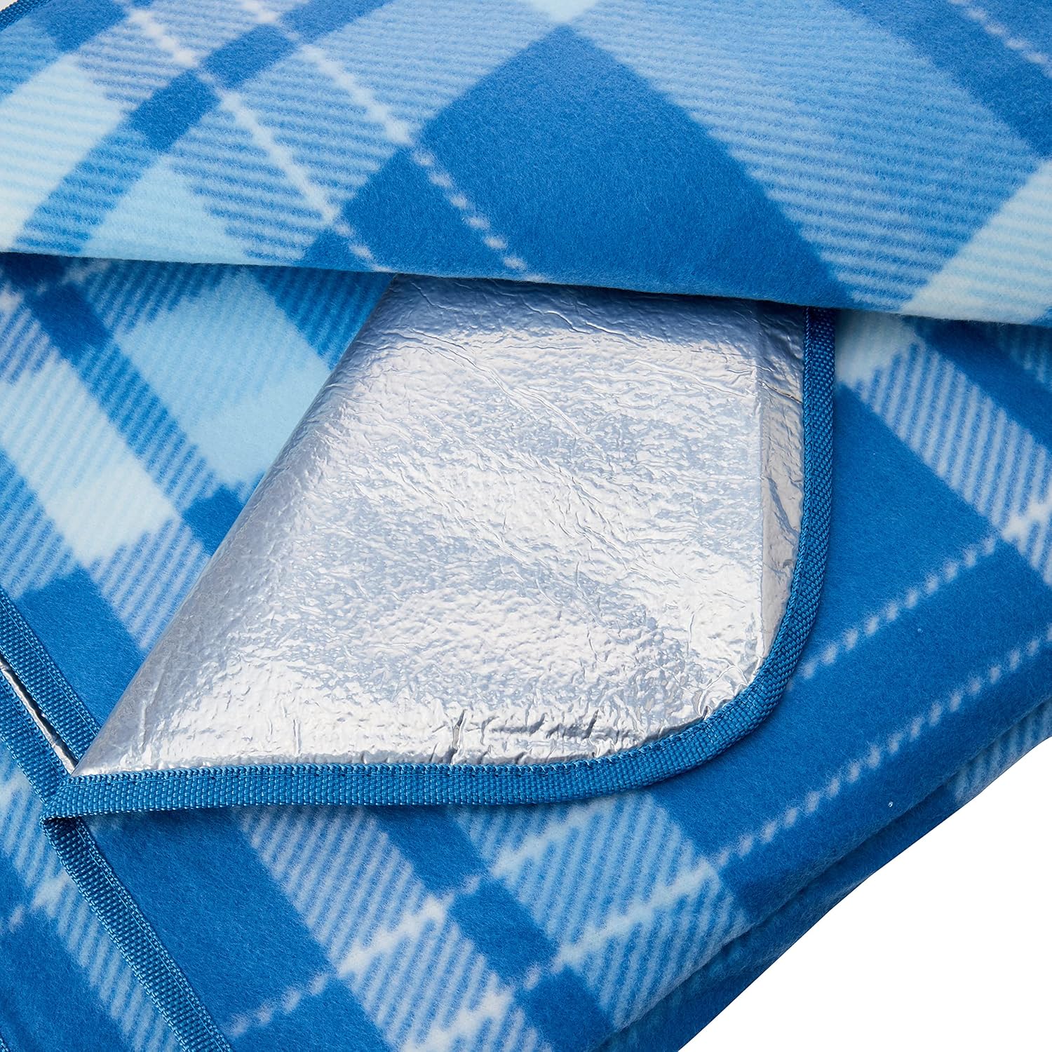 Amazon Basics Plaid Outdoor Picnic Blanket with Waterproof Backing, 68 x 78 inches