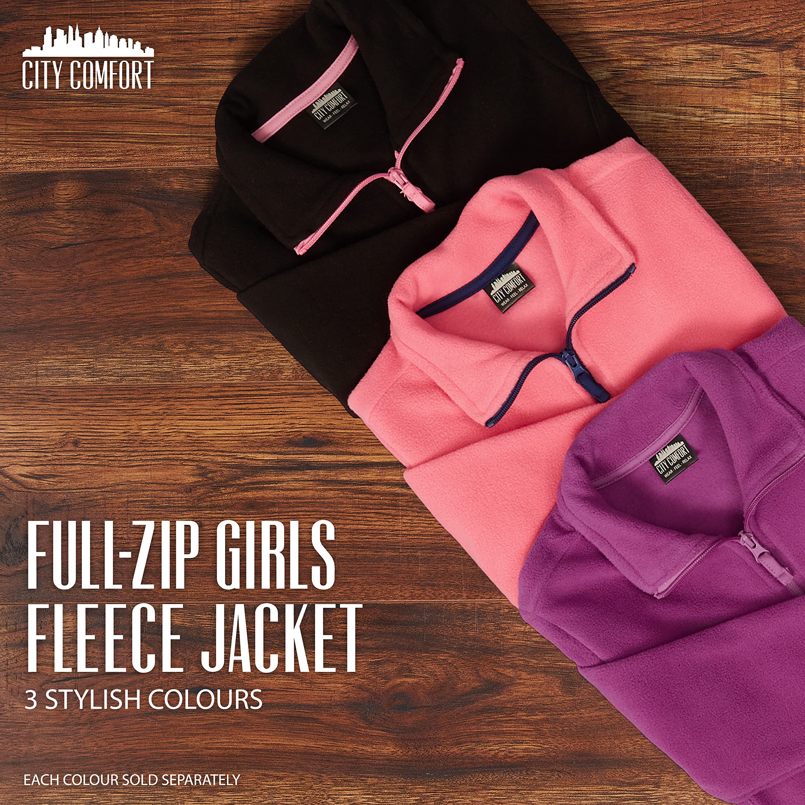 CityComfort Veste Polaire Enfant Fille Garçon Ado