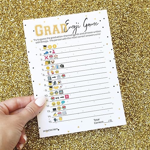 Miniatura 8 de DISTINCTIVS Juego de emoji de graduación, juego de graduación para fiestas, juego de fiesta de graduación - 25 unidades