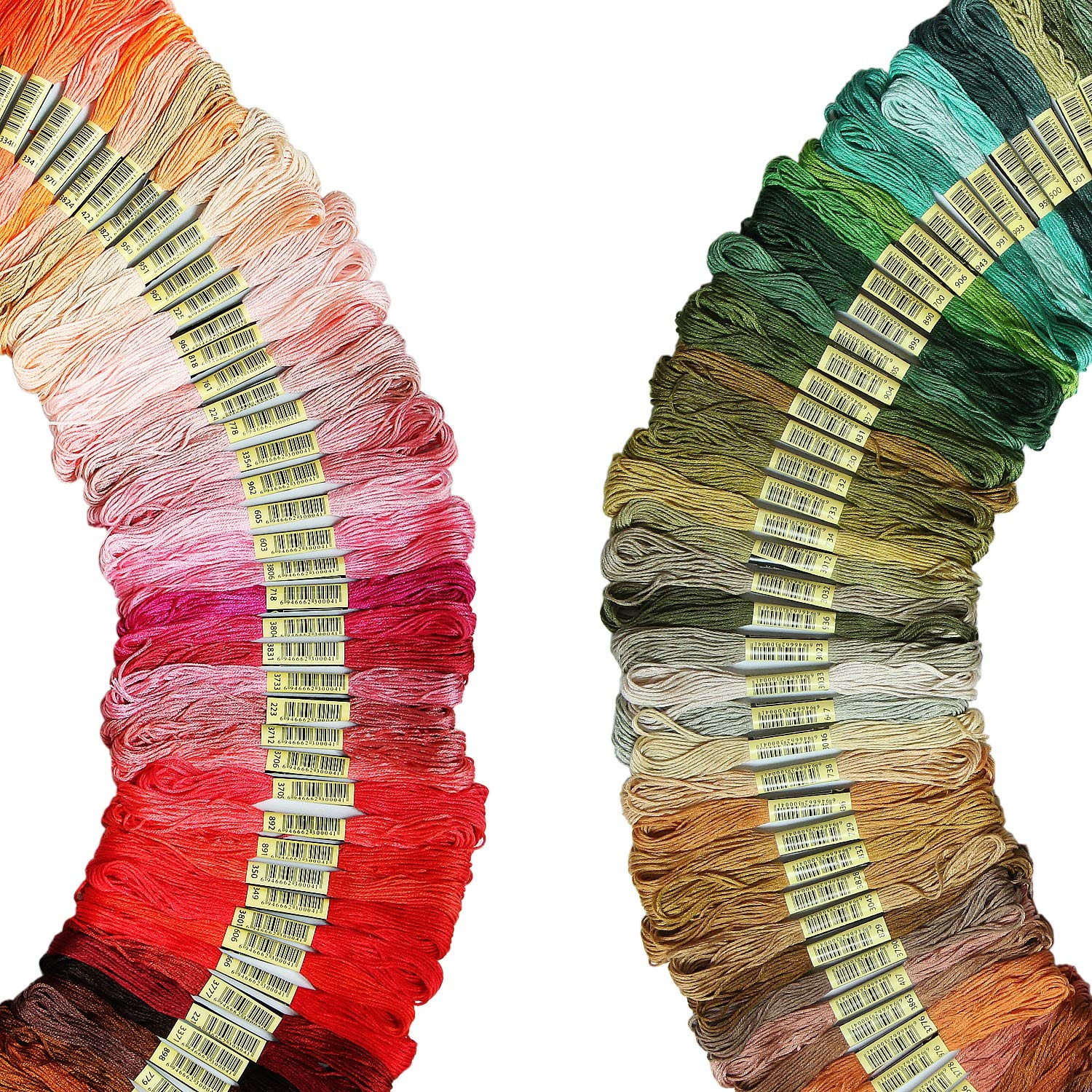 ATDAWN Stickgarn, Regenbogenfarben, Kreuzstichgarn, Armbänder, Zahnseide, Bastelgarn, 150 Knäuel