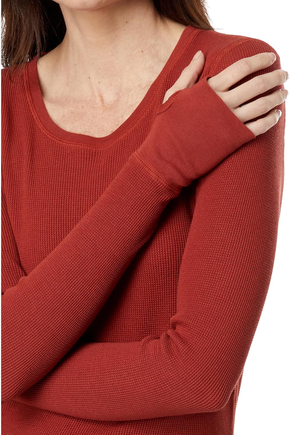 Mod-O-Doc Washed Cotton Modal Thermal Long Sleeve Crew Neck Tee - Image 3