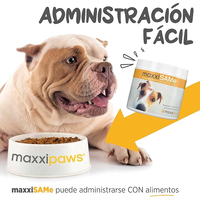 Foto 5 de 8 de maxxipaws maxxiSAMe Sam-e Polvo Perros- Apoyo al Hígado y la Cognición 150g