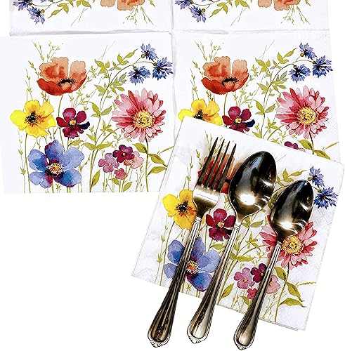 Miniatura 3 de Servilletas florales de papel para el Día de San Valentín de 3 capas de 13 x 13 pulgadas, decoración para el día de San Valentín, decoración de la