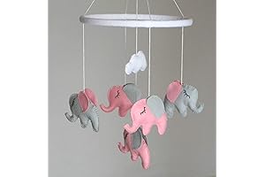 Elephant Mobile for Crib Baby Girl Mobile Nursery Mobile