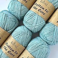 Vista 17 de Cotton to The Core - Hilo de algodón para ganchillo, paquete de 6 (852 yardas/300G), patrones gratuitos, apto para principiantes, hilo suave