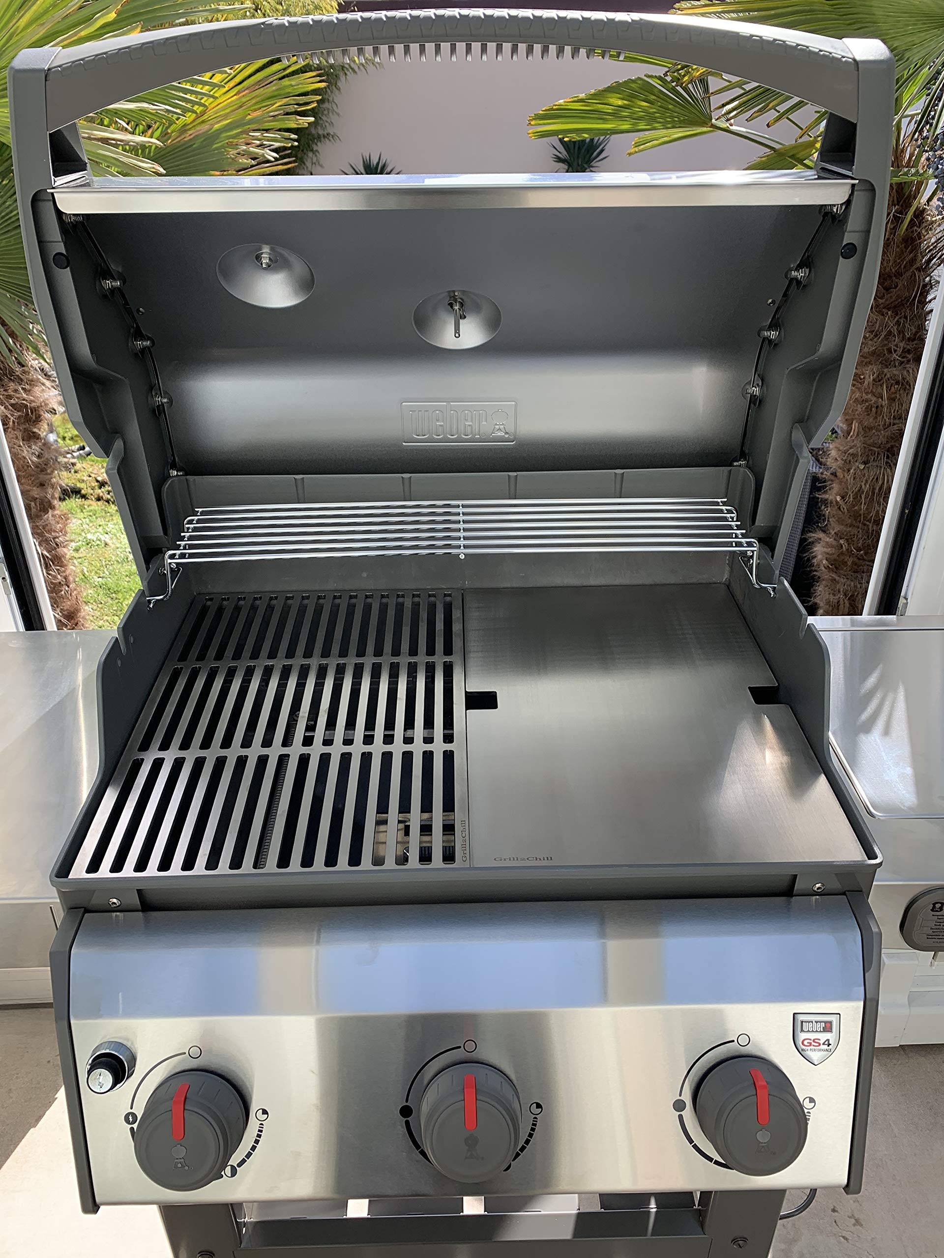 Ruszt do grillowania + płyta grillowa połączenie stali nierdzewnej V2A ruszt zastępczy pasuje do Grills Weber Spirit E-310 / E-315 / E-320 / E-325 / S-330 / E-335 + Spirit II GBS E-320 / S-320 / E 310