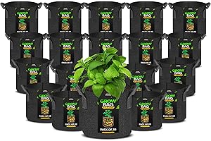 5 Gallon Grow Bags for Gardeners - Pack of 20