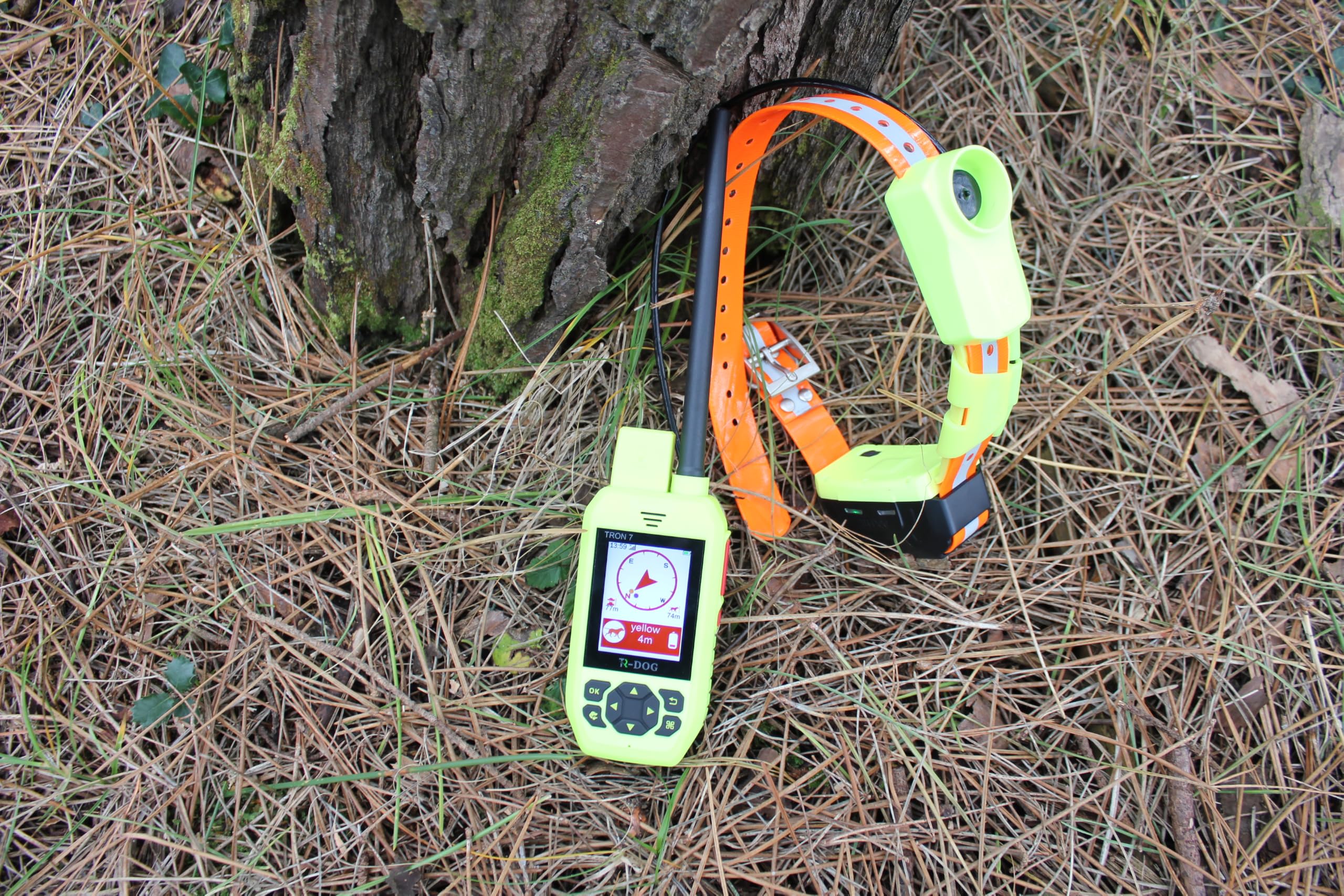 IOCUS TRON 7 Localizzatore GPS per cani da caccia, con connettività 4G e radio fino a 15 km, triplo posizionamento GPS BeiDou GLONASS, audio bidirezionale, include collare R70BEEPER, batteria 30-50
