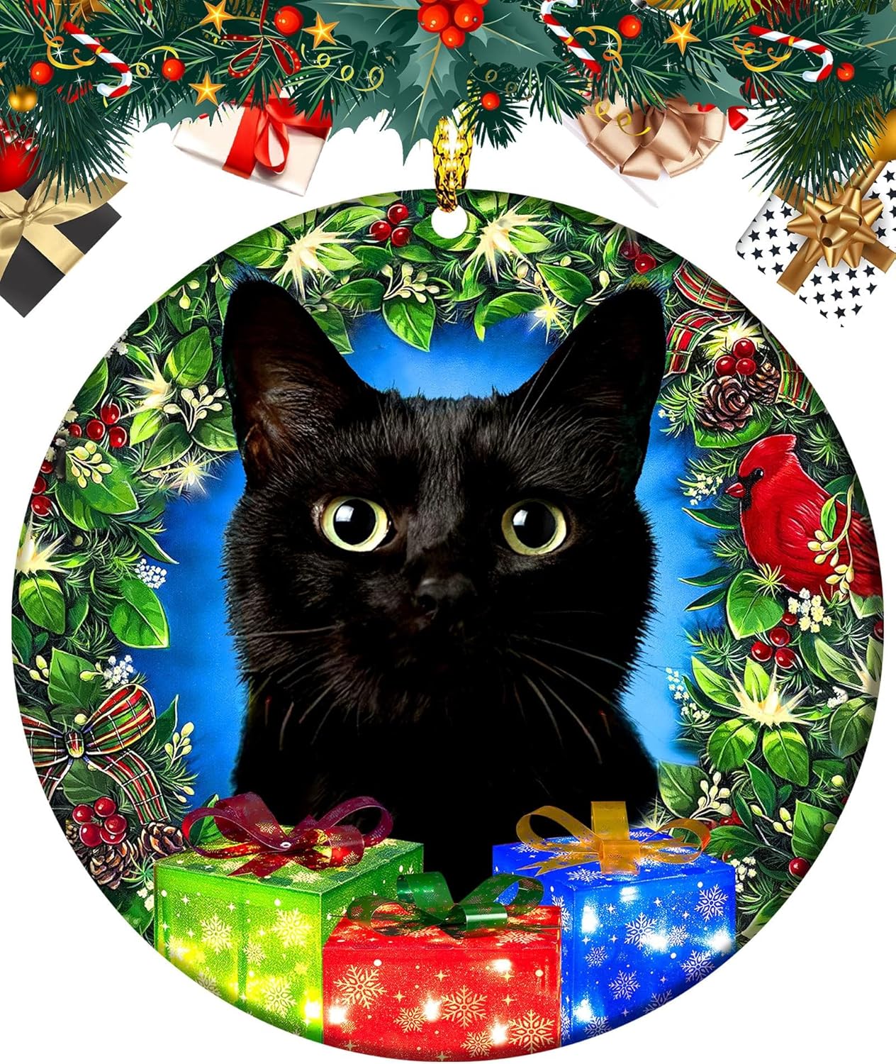 Black Cat Gifts 2023 Black Cat Ornament for Christmas