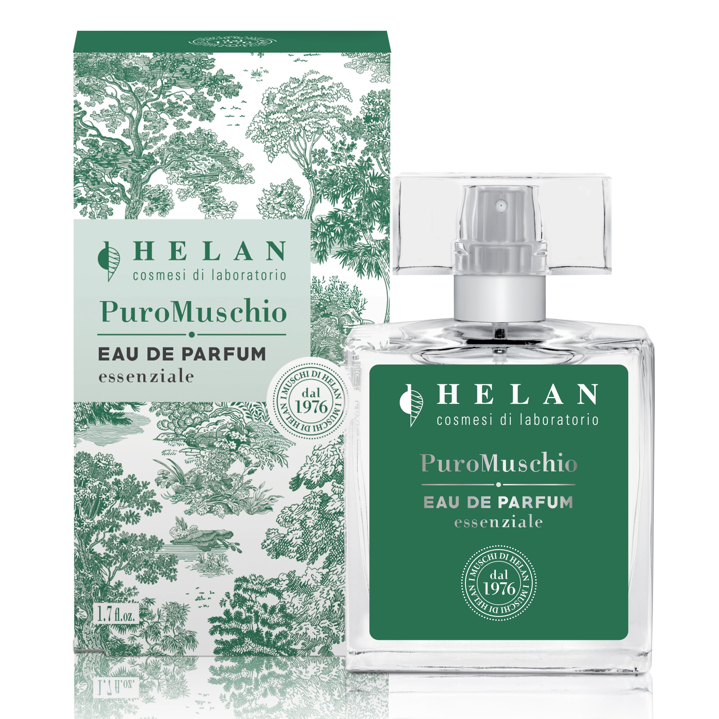 Helan Puro Muschio - Women's Musky, Floral, and Woody Perfume with Spicy Saffron and Citrus Lemon Notes, Fresh and Sensual Eau de Parfum