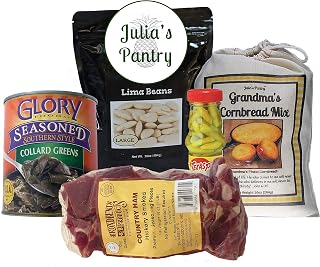 Julia's Pantry Meal Kit Soul Food Basics Ham pieces, Collards, Butterbeans, Cornbread