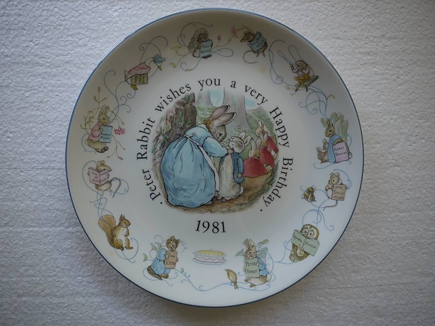 Amazon.com: Wedgwood Peter Rabbit 1981 Birthday Plate