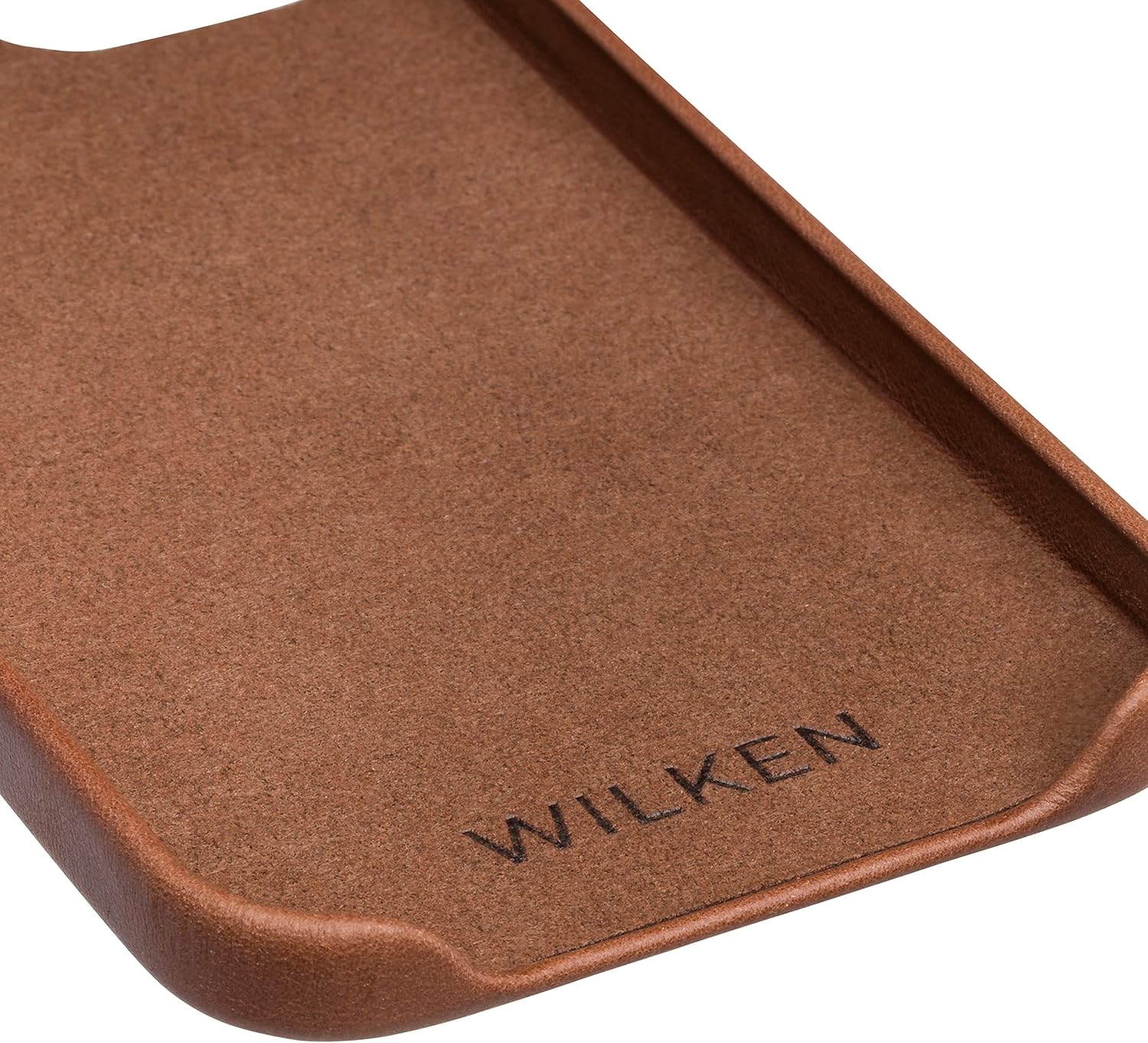 Wilken Leather Slim Phone Case Compatible with iPhone 14 Pro Max | Compatible with MagSafe & Wireless Charging | Premium Top-Grain Leather Cover with Metal Buttons (14 Pro Max, Brown) - Image 8