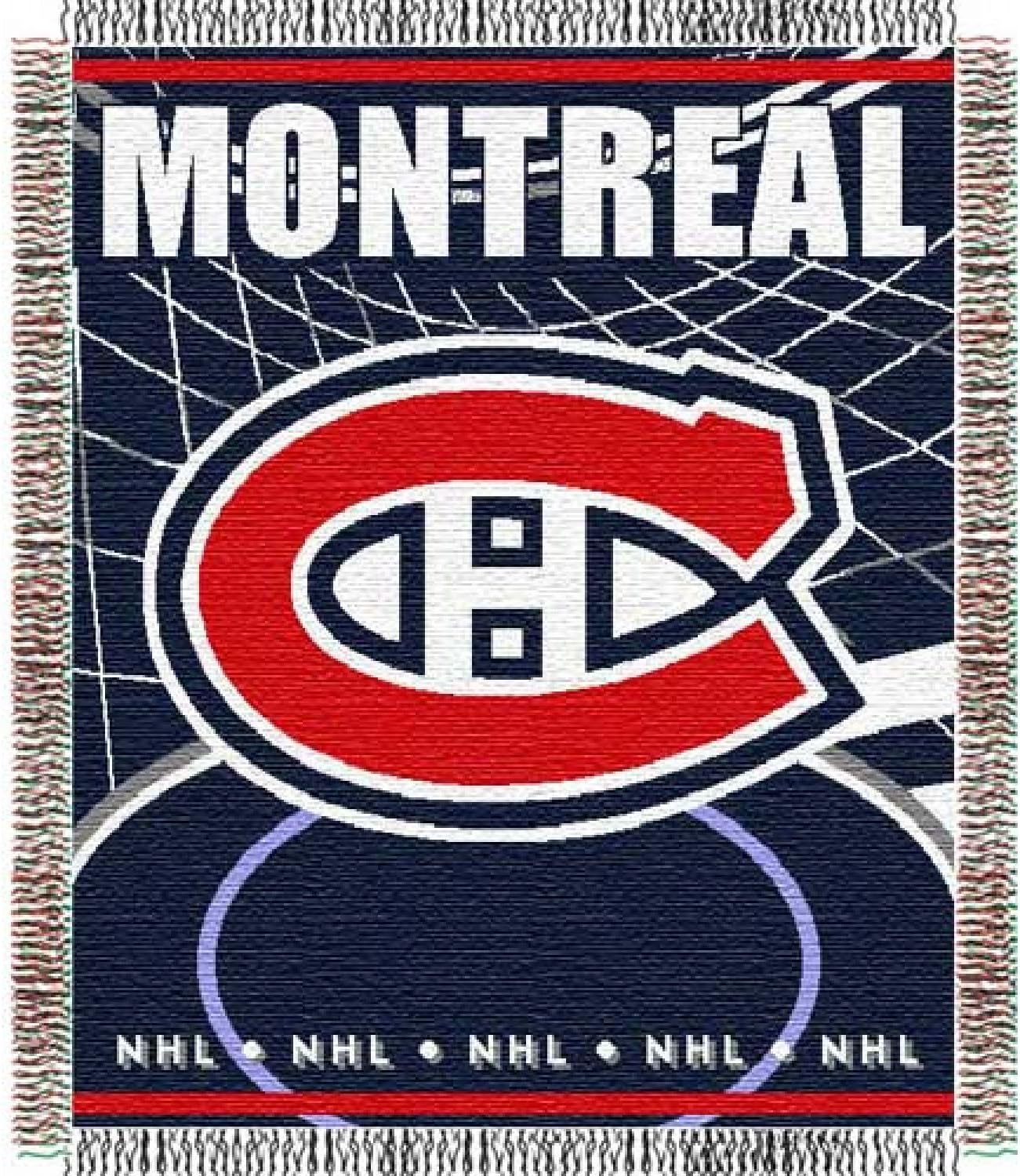 Montreal Canadiens Woven Tapestry Throw Blanket Sports