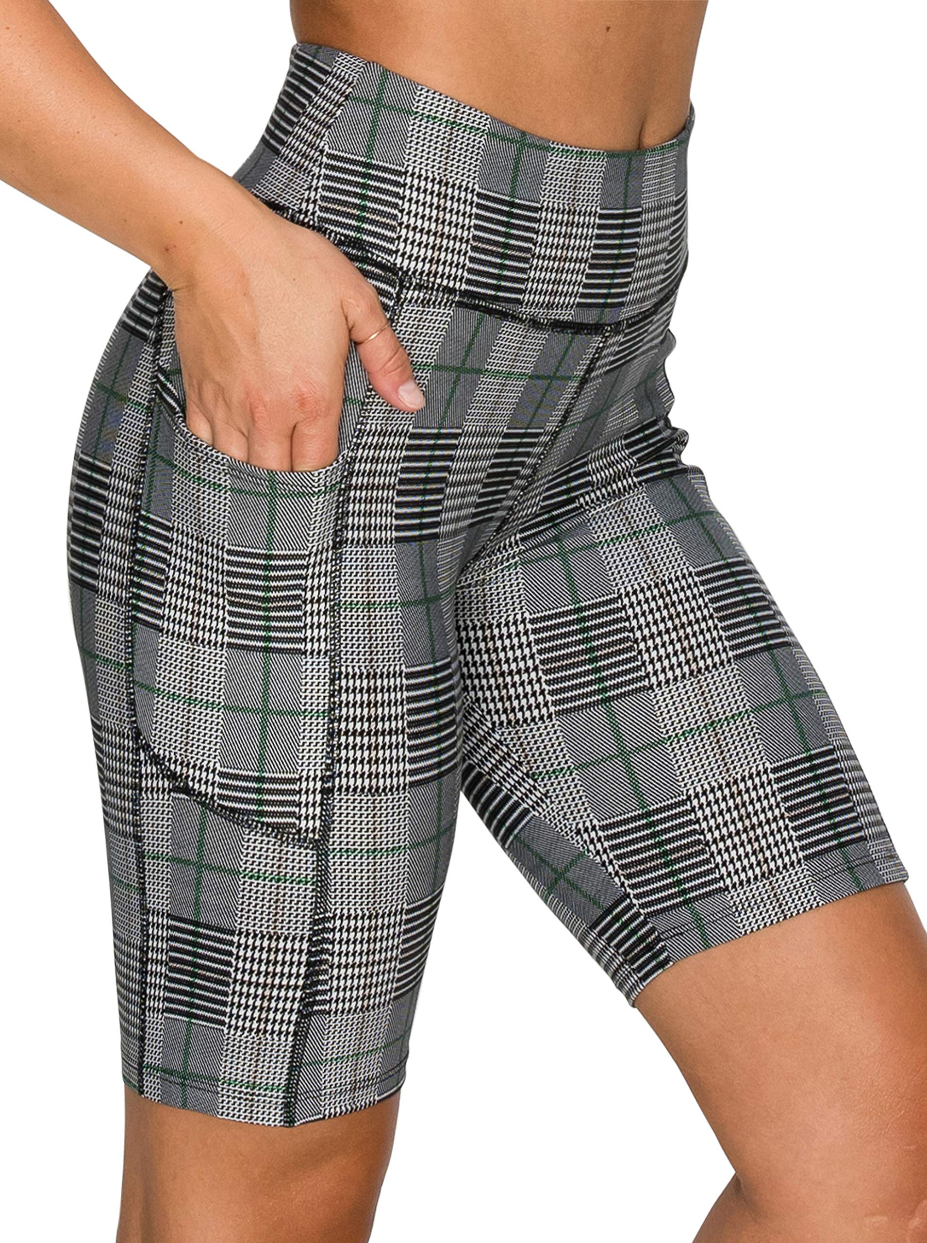 ALWAYS Women's High Waist Bike Shorts - Athletic Workout Tummy Control Stretch Running Yoga Pants